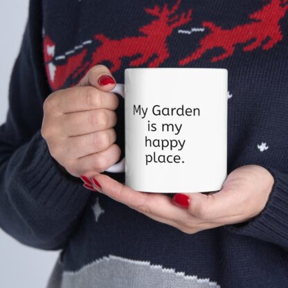 My Garden Is My Happy Place Ceramic Mug, 11oz