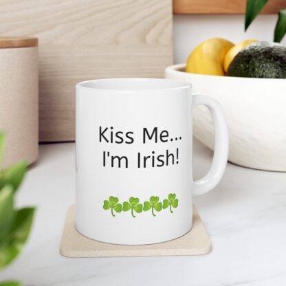 Kiss Me...I'm Irish Ceramic Mug, 11oz - Image 8