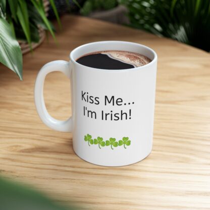 Kiss Me...I'm Irish Ceramic Mug, 11oz - Image 9