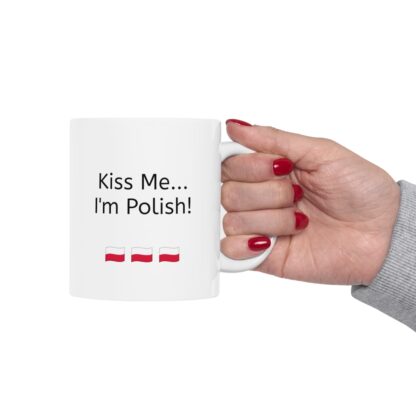 Kiss Me...I'm Polish Ceramic Mug, 11oz - Image 13