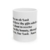 Bless Us Oh Lord Prayer Ceramic Mug, 11oz