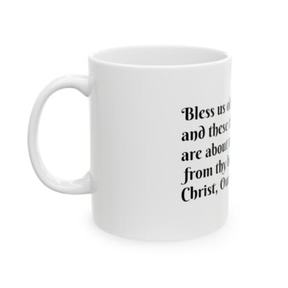 Bless Us Oh Lord Prayer Ceramic Mug, 11oz - Image 4