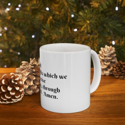 Bless Us Oh Lord Prayer Ceramic Mug, 11oz - Image 11