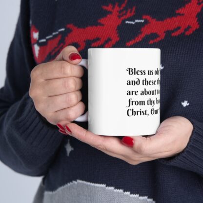 Bless Us Oh Lord Prayer Ceramic Mug, 11oz - Image 12