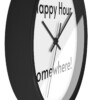 It's Happy Hour Somewhere Wall Clock