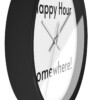 It's Happy Hour Somewhere Wall Clock