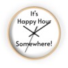 It's Happy Hour Somewhere Wall Clock