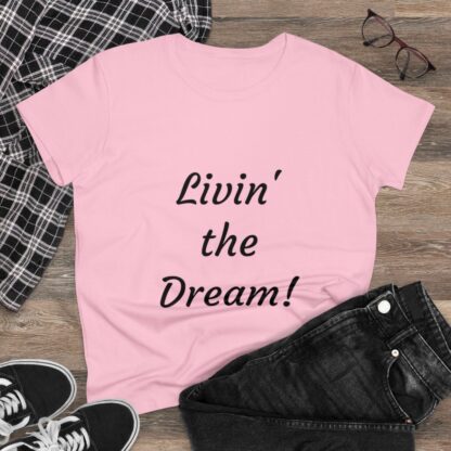 Livin' the Dream Women's Midweight Cotton Tee - Image 5