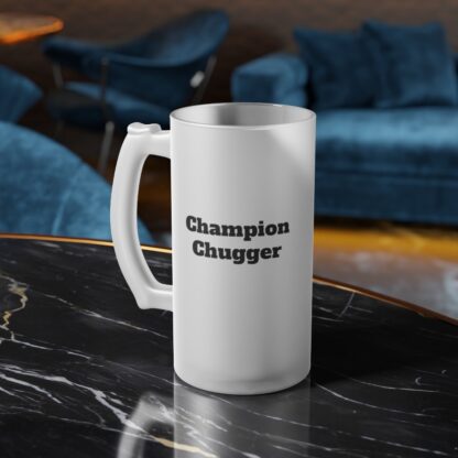 Champion Chugger Frosted Glass Beer Mug