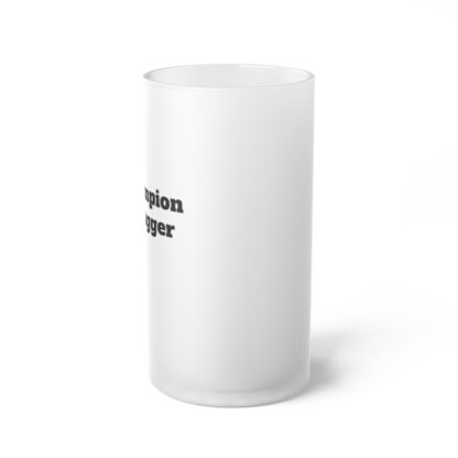 Champion Chugger Frosted Glass Beer Mug - Image 2