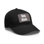 Dog Mom Baseball Hat with Leather Patch (Rectangle)