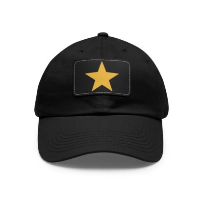 Star Baseball Hat with Leather Patch (Rectangle) - Image 2