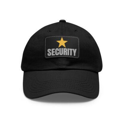 Security Baseball Hat with Leather Patch (Rectangle) - Image 2