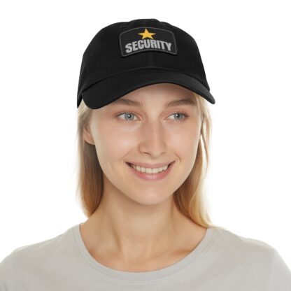 Security Baseball Hat with Leather Patch (Rectangle) - Image 5