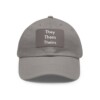 They/Them/Theirs Pronouns Baseball Hat with Leather Patch (Rectangle)