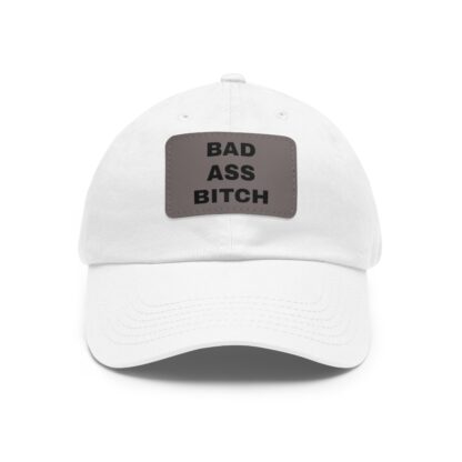 Bad Ass Bitch Baseball Hat with Leather Patch (Rectangle) - Image 8