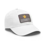 Security Baseball Hat with Leather Patch (Rectangle)