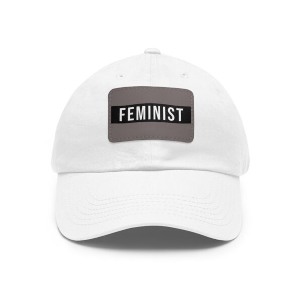 Feminist Baseball Hat with Leather Patch (Rectangle) - Image 8