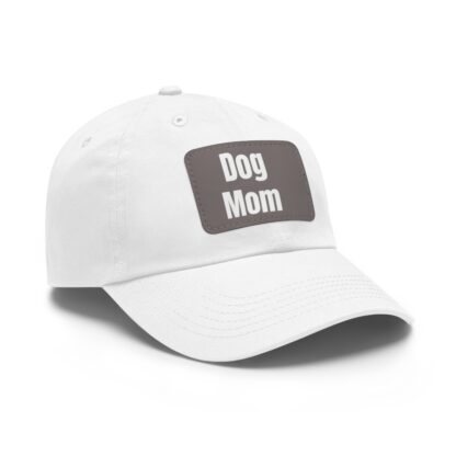 Dog Mom Baseball Hat with Leather Patch (Rectangle) - Image 9