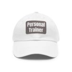 Personal Trainer Baseball Hat with Leather Patch (Rectangle)