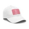 She/Her/Hers Pronouns Baseball Hat with Leather Patch (Rectangle)