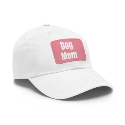 Dog Mom Baseball Hat with Leather Patch (Rectangle) - Image 3