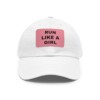 Run Like A Girl Baseball Hat with Leather Patch (Rectangle)