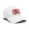 Run Like A Girl Baseball Hat with Leather Patch (Rectangle)