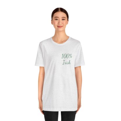 100% Irish Unisex Jersey Short Sleeve Tee - Image 41