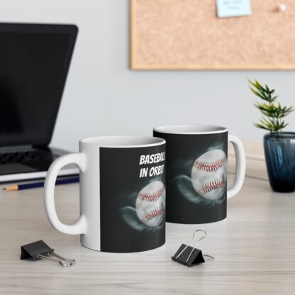 Baseball In Orbit Ceramic Mug, 11oz