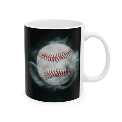 Baseball In Orbit Ceramic Mug, 11oz - Image 5