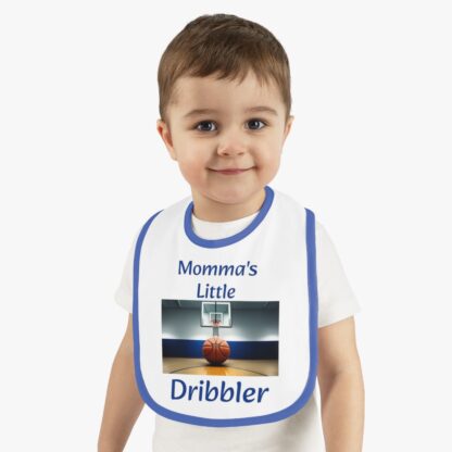 Momma's Little Dribbler Baby Contrast Trim Jersey Bib