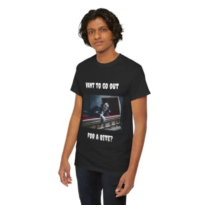 Dracula - VANT TO GO OUT FOR A BITE Unisex Heavy Cotton Tee - Image 20