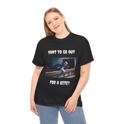 Dracula - VANT TO GO OUT FOR A BITE Unisex Heavy Cotton Tee - Image 13