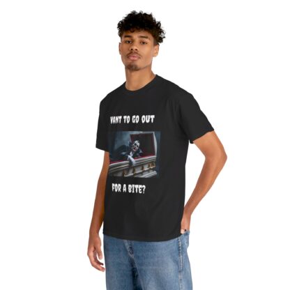 Dracula - VANT TO GO OUT FOR A BITE Unisex Heavy Cotton Tee - Image 15